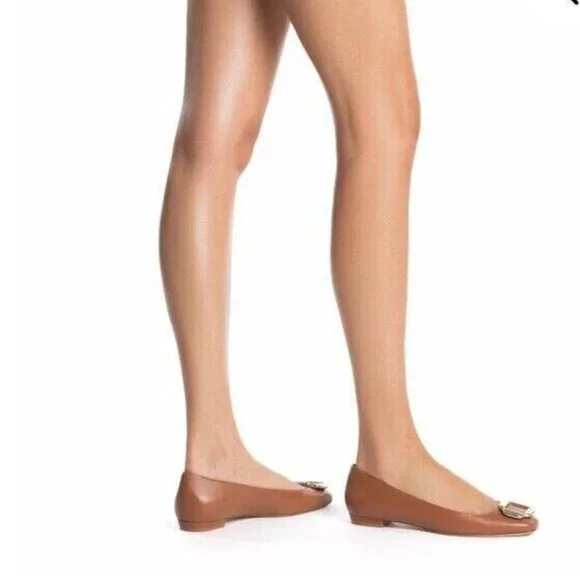 Larroude Maria Flats Shoes in Brown CaramelSz 8.5